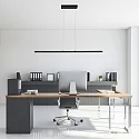 Mexlite LED Pendelleuchte DANSKE, 114cm, 20W 2700K 2000lm, CRi >90, mit Touch-Dimmer, schwarz matt