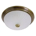 Deckenleuchte CEILING AND WALL 2779BR, IP20, Ø 30.5cm, E27, bronze / Struktur-Glas weiß matt