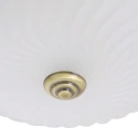 Steinhauer Deckenleuchte CEILING AND WALL 2779BR, IP20, Ø 30.5cm, E27, bronze / Struktur-Glas weiß matt
