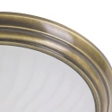 Steinhauer Deckenleuchte CEILING AND WALL 2779BR, IP20, Ø 30.5cm, E27, bronze / Struktur-Glas weiß matt
