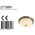 Steinhauer Deckenleuchte CEILING AND WALL 2779BR, IP20, Ø 30.5cm, E27, bronze / Struktur-Glas weiß matt