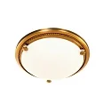 Steinhauer Deckenleuchte CEILING AND WALL 2785BR, IP20, Ø 29cm, E27, mit Zierring in Flechtoptik, bronze / Glas weiß matt