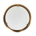 Steinhauer Deckenleuchte CEILING AND WALL 2785BR, IP20, Ø 29cm, E27, mit Zierring in Flechtoptik, bronze / Glas weiß matt