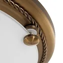 Steinhauer Deckenleuchte CEILING AND WALL 2785BR, IP20, Ø 29cm, E27, mit Zierring in Flechtoptik, bronze / Glas weiß matt