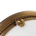 Steinhauer Deckenleuchte CEILING AND WALL 2785BR, IP20, Ø 29cm, E27, mit Zierring in Flechtoptik, bronze / Glas weiß matt