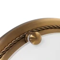 Steinhauer Deckenleuchte CEILING AND WALL 2785BR, IP20, Ø 29cm, E27, mit Zierring in Flechtoptik, bronze / Glas weiß matt