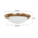 Steinhauer Deckenleuchte CEILING AND WALL 2785BR, IP20, Ø 29cm, E27, mit Zierring in Flechtoptik, bronze / Glas weiß matt