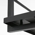 Mexlite pendant luminaire BUCKLEY 4 flames, with shelf E27 IP20, black matt dimmable