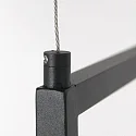 Mexlite pendant luminaire BUCKLEY 4 flames, with shelf E27 IP20, black matt dimmable