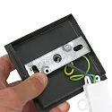 Steinhauer Aufbau-Strahler POINTS NOIRS, IP44, 1-flammig, inkl. GU10 LED 4.6W 2200-2700K 480lm, verstellbar, Dim-To-Warm, schwarz matt