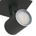 Steinhauer Aufbau-Strahler POINTS NOIRS, IP44, 1-flammig, inkl. GU10 LED 4.6W 2200-2700K 480lm, verstellbar, Dim-To-Warm, schwarz matt