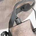 Mexlite Strahler-Rondell GEARWOOD, 3-flammig, 3x E27, verstellbar, Kautschuk-Holz / Metall, grau matt / innen weiß