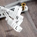 Mexlite Strahler-Rondell GEARWOOD, 3-flammig, 3x E27, verstellbar, Kautschuk-Holz / Metall, weiß matt