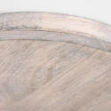 Mexlite Strahler-Rondell GEARWOOD, 3-flammig, 3x E27, verstellbar, Kautschuk-Holz / Metall, weiß matt