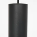 Mexlite Mexlite Pendant luminaire AUREOLE, 1 flame, with gold ring, 45cm, black