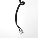 Mexlite Mexlite Pendant luminaire AUREOLE, 1 flame, with gold ring, 45cm, black