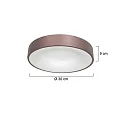 Steinhauer LED Deckenleuchte RINGLEDE, Ø 30cm, 30W 2700K 2800lm, direkt / indirekt, dimmbar, bronze