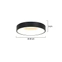 Steinhauer LED Deckenleuchte RINGLEDE, Ø 30cm, 30W 2700K 2800lm, direkt / indirekt, dimmbar, schwarz matt