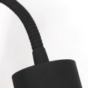 Steinhauer Wandstrahler NATASJA, GU10, mit Flexarm + Schalter an Wandplatte, schwarz matt