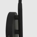 Steinhauer Wandstrahler NATASJA, GU10, mit Flexarm + Schalter an Wandplatte, schwarz matt