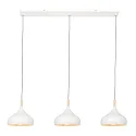 Pendelleuchte BJORR, 3-flammig, 3x E27, weiß matt / buche natur natur