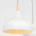 Mexlite Pendelleuchte BJORR, 3-flammig, 3x E27, weiß matt / buche natur natur