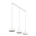 Mexlite Pendelleuchte BJORR, 3-flammig, 3x E27, weiß matt / buche natur natur