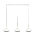 Mexlite Pendelleuchte BJORR, 3-flammig, 3x E27, weiß matt / buche natur natur