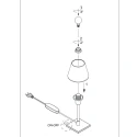 Steinhauer table lamp ANCILLA 1 flame, long, with switching function, conical E14 IP20, brushed bronze dimmable