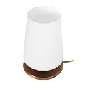 Steinhauer Tischleuchte ANCILLA, konisch, Ø 14.5cm, E27, mit Touch-Dimmer, bronze gebürstet / Opalglas weiß