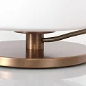 Steinhauer Tischleuchte ANCILLA, konisch, Ø 14.5cm, E27, mit Touch-Dimmer, bronze gebürstet / Opalglas weiß