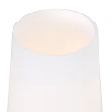 Steinhauer Tischleuchte ANCILLA, konisch, Ø 14.5cm, E27, mit Touch-Dimmer, bronze gebürstet / Opalglas weiß
