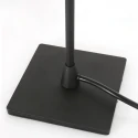 Tischleuchte ANCILLA, 33cm, mit kurzem Schirm, E14, mit Touch-Dimmer, schwarz matt / Rauchglas, teilverspiegelt