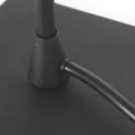 Tischleuchte ANCILLA, 33cm, mit kurzem Schirm, E14, mit Touch-Dimmer, schwarz matt / Rauchglas, teilverspiegelt