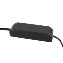 Tischleuchte ANCILLA, 33cm, mit kurzem Schirm, E14, mit Touch-Dimmer, schwarz matt / Rauchglas, teilverspiegelt