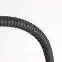 Mexlite LED Stehleuchte / Leseleuchtee SERPENT, 6W 2700lm 600lm, mit gummiertem Flexarm + Push-Dimmer, stahl gebürstet / schwarz