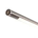Mexlite LED Stehleuchte / Leseleuchtee SERPENT, 6W 2700lm 600lm, mit gummiertem Flexarm + Push-Dimmer, stahl gebürstet / schwarz