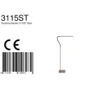Mexlite LED Stehleuchte / Leseleuchtee SERPENT, 6W 2700lm 600lm, mit gummiertem Flexarm + Push-Dimmer, stahl gebürstet / schwarz