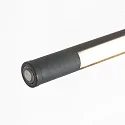 LED Stehleuchte / Leseleuchtee SERPENT, 6W 2700lm 600lm, mit gummiertem Flexarm + Push-Dimmer, stahl gebürstet / schwarz