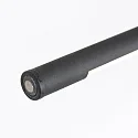 LED Stehleuchte / Leseleuchtee SERPENT, 6W 2700lm 600lm, mit gummiertem Flexarm + Push-Dimmer, stahl gebürstet / schwarz