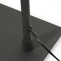 LED Stehleuchte / Leseleuchtee SERPENT, 6W 2700lm 600lm, mit gummiertem Flexarm + Push-Dimmer, stahl gebürstet / schwarz