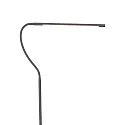 LED Stehleuchte / Leseleuchtee SERPENT, 6W 2700lm 600lm, mit gummiertem Flexarm + Push-Dimmer, stahl gebürstet / schwarz