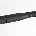 LED Stehleuchte / Leseleuchtee SERPENT, 6W 2700lm 600lm, mit gummiertem Flexarm + Push-Dimmer, stahl gebürstet / schwarz