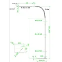LED Stehleuchte / Leseleuchtee SERPENT, 6W 2700lm 600lm, mit gummiertem Flexarm + Push-Dimmer, stahl gebürstet / schwarz