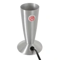 Mexlite table lamp VOLCAN with switch, conical E14 IP20, steel brushed 