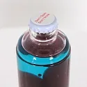 Mexlite Lavalampe VOLCANO, zylindrisch, inkl. E14, 30W 2700K 200lm, Wasser blau / Lava rot, mit Schnurschalter, stahl gebürstet