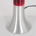 Mexlite Lavalampe VOLCANO, zylindrisch, inkl. E14, 30W 2700K 200lm, Wasser blau / Lava rot, mit Schnurschalter, stahl gebürstet