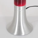 Lavalampe VOLCANO, zylindrisch, inkl. E14, 30W 2700K 200lm, Wasser blau / Lava rot, mit Schnurschalter, stahl gebürstet