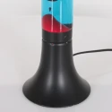 Mexlite Lavalampe VOLCANO, zylindrisch, inkl. E14, 30W 2700K 200lm, Wasser blau / Lava rot, mit Schnurschalter, schwarz matt