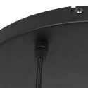 Steinhauer Pendelleuchte BOLLIQUE, 3-flammig, Rondell, 3x E27, schwarz matt / Rauchglas teilverspiegelt